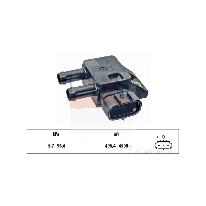 Capteur, pression des gaz échappement EPS 1.993.333