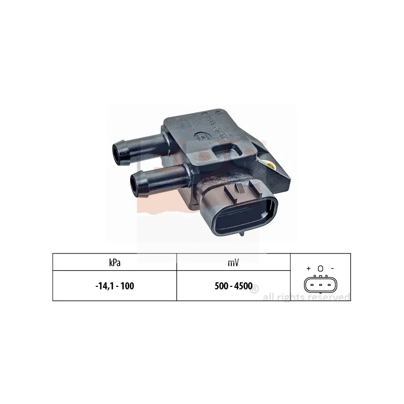Capteur, pression des gaz échappement EPS 1.993.342