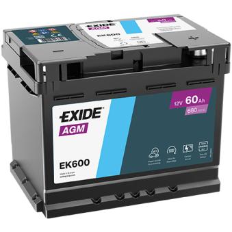 Batterie de démarrage EXIDE EK600