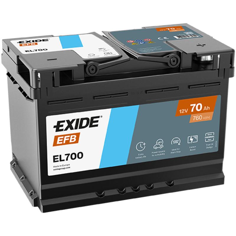 Batterie de démarrage Start & Stop EXIDE EL700 - Visuel 1