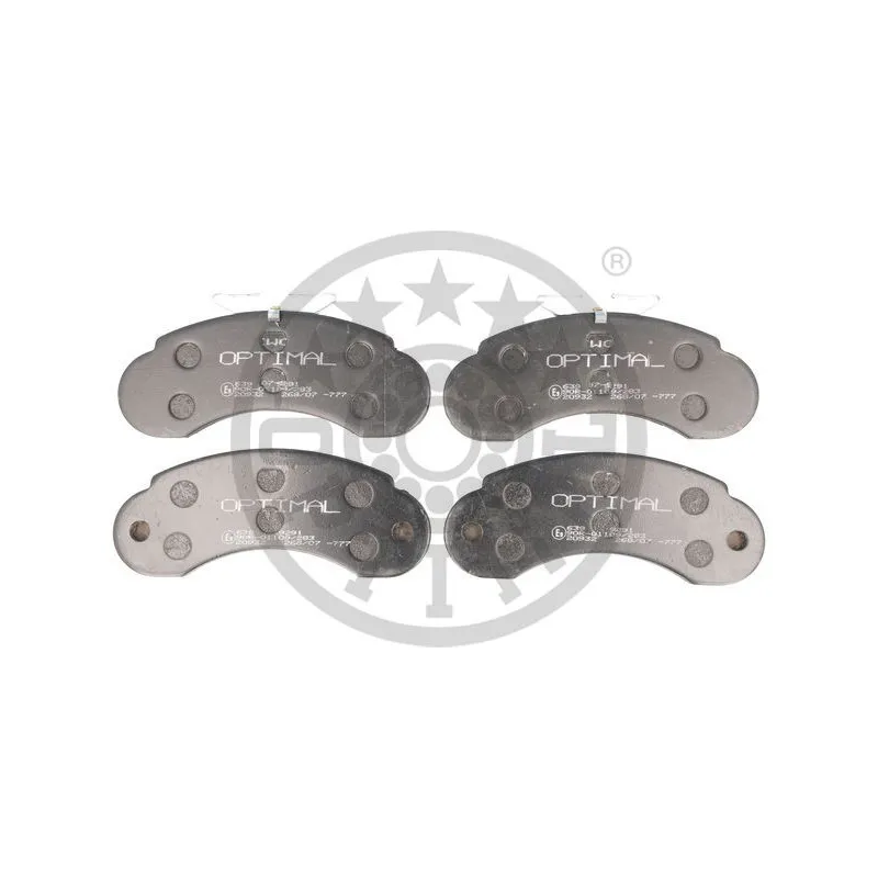 Jeu de 4 plaquettes de frein avant OPTIMAL 9291