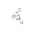 Joint-soufflet, arbre de commande SPIDAN 190967 - Visuel 2