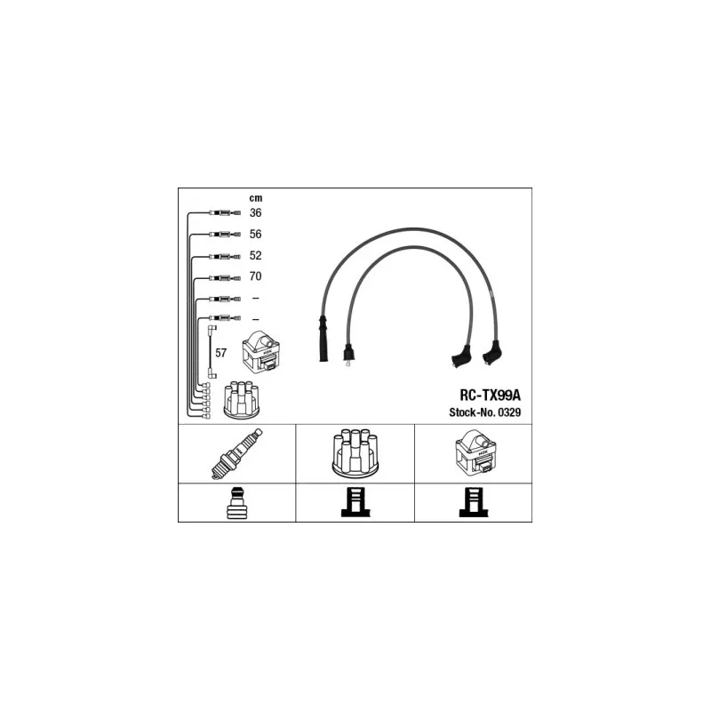 Kit de câbles d'allumage NGK 0329