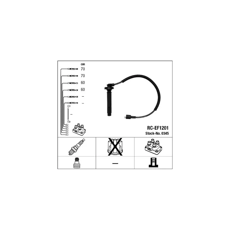 Kit de câbles d'allumage NGK 0345