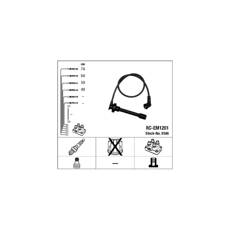 Kit de câbles d'allumage NGK 0346