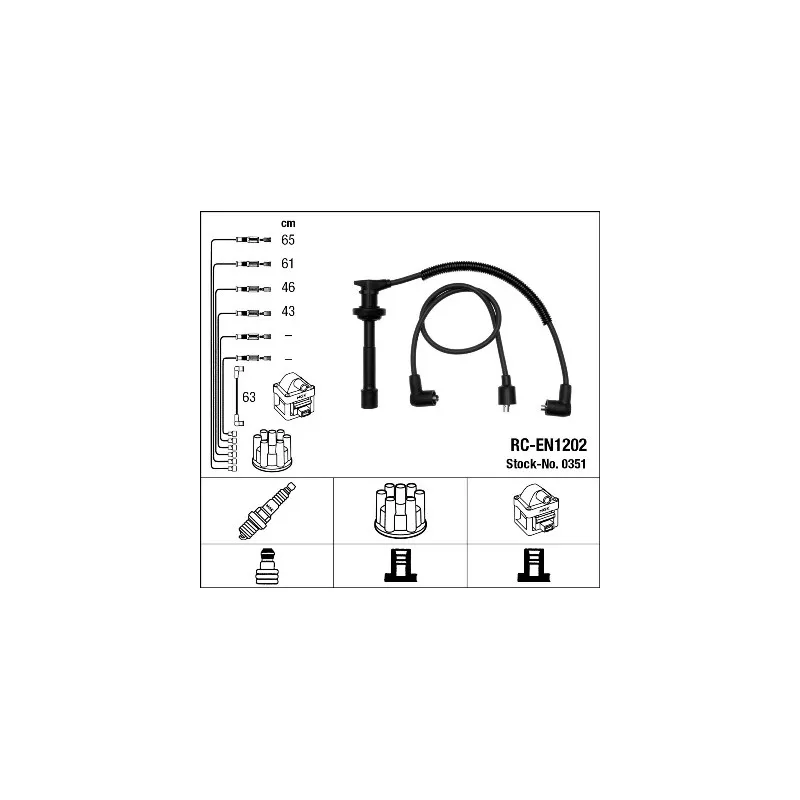 Kit de câbles d'allumage NGK 0351
