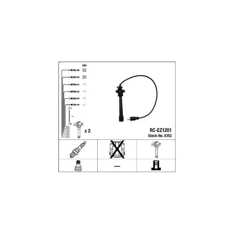 Kit de câbles d'allumage NGK 0352