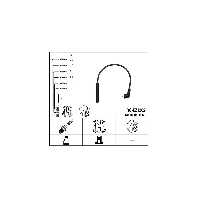 Kit de câbles d'allumage NGK 0353