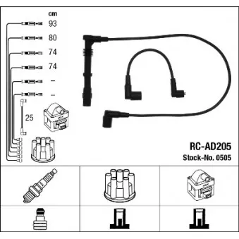 Kit de câbles d'allumage NGK 0505