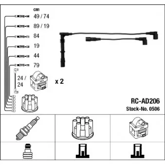 Kit de câbles d'allumage NGK 0506