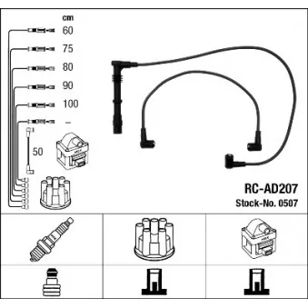Kit de câbles d'allumage NGK 0507