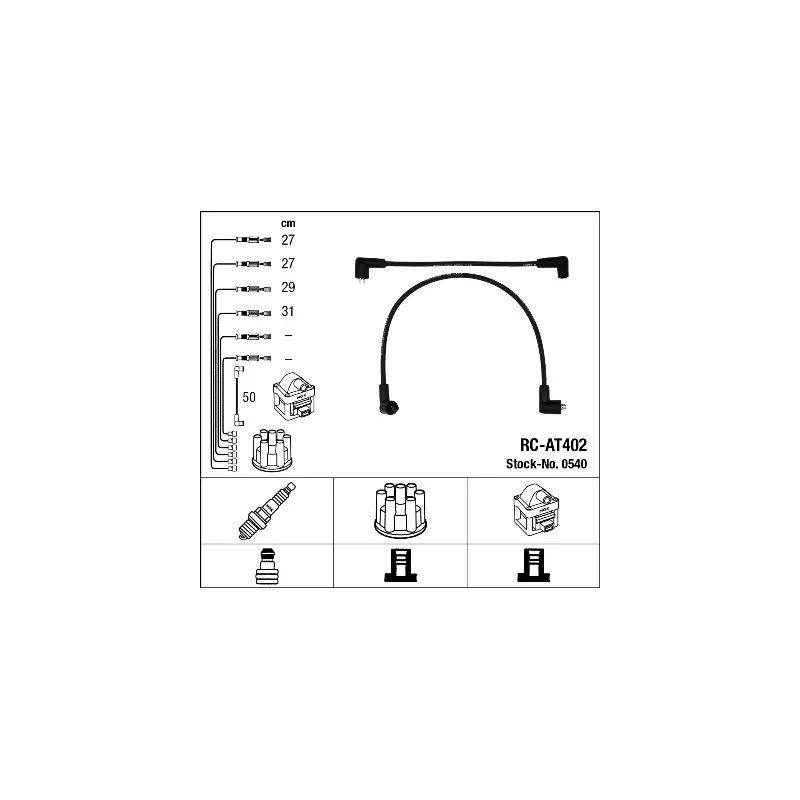 Kit de câbles d'allumage NGK 0540