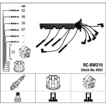Kit de câbles d'allumage NGK 0553