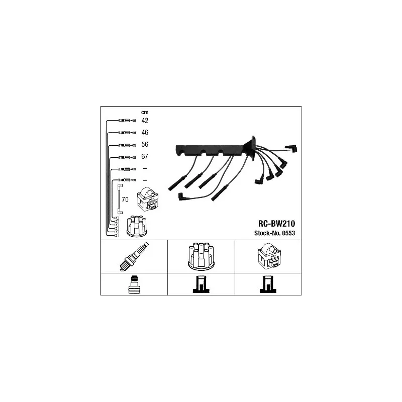 Kit de câbles d'allumage NGK 0553
