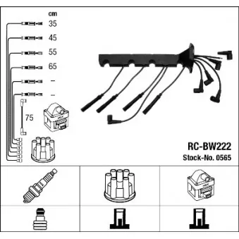 Kit de câbles d'allumage NGK 0565