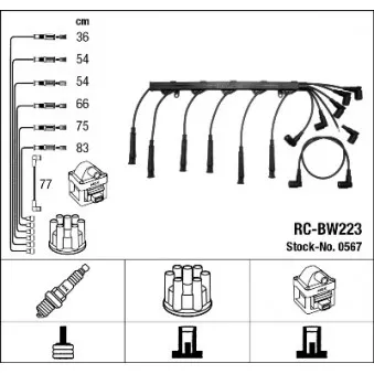 Kit de câbles d'allumage NGK 0567
