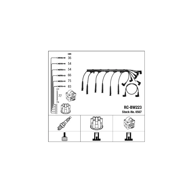 Kit de câbles d'allumage NGK 0567