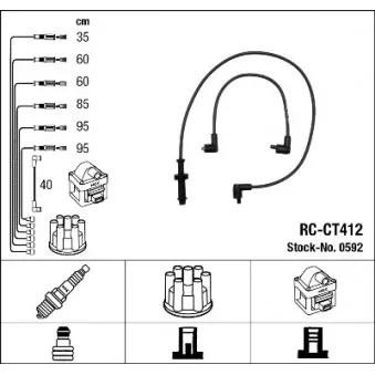 Kit de câbles d'allumage NGK 0592