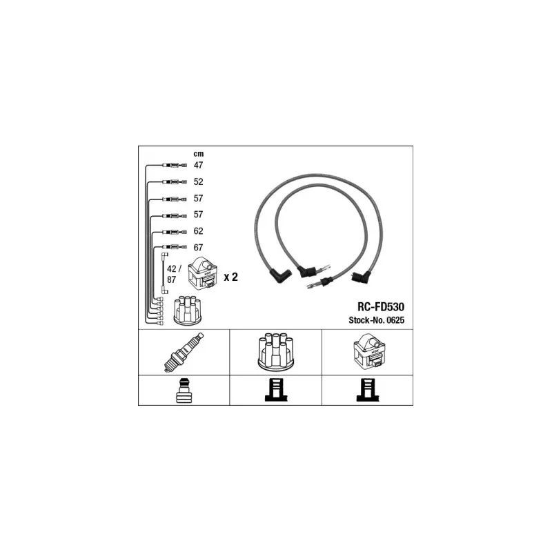 Kit de câbles d'allumage NGK 0625