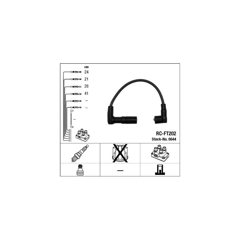 Kit de câbles d'allumage NGK 0644