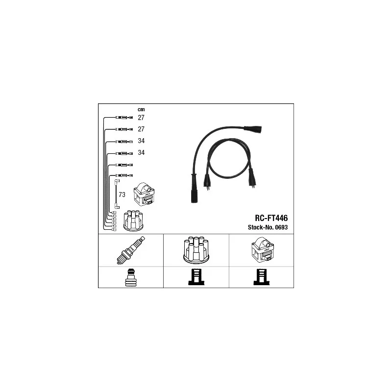 Kit de câbles d'allumage NGK 0693