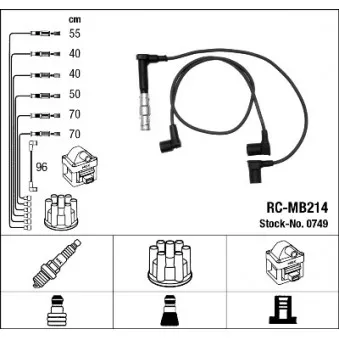 Kit de câbles d'allumage NGK 0749