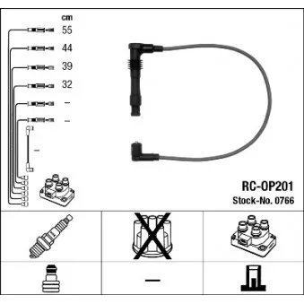 Kit de câbles d'allumage NGK 0766