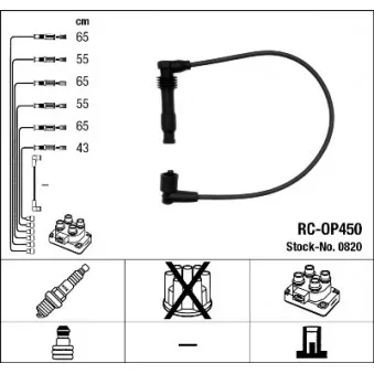 Kit de câbles d'allumage NGK 0820