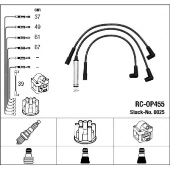 Kit de câbles d'allumage NGK 0825