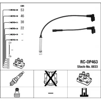 Kit de câbles d'allumage NGK 0833