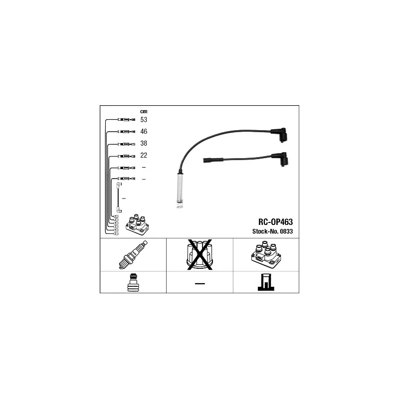 Kit de câbles d'allumage NGK 0833