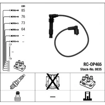 Kit de câbles d'allumage NGK 0835