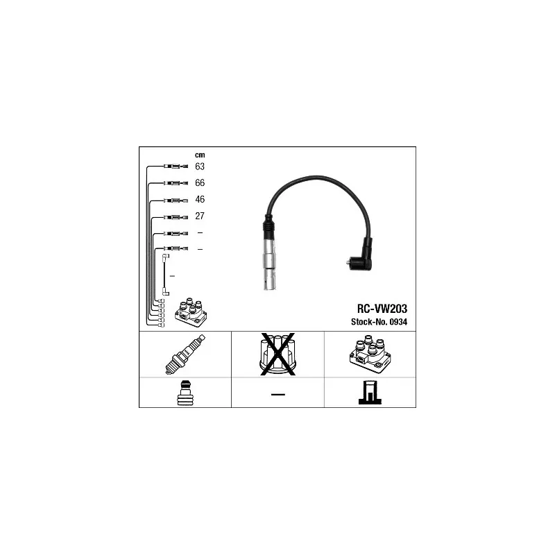 Kit de câbles d'allumage NGK 0934