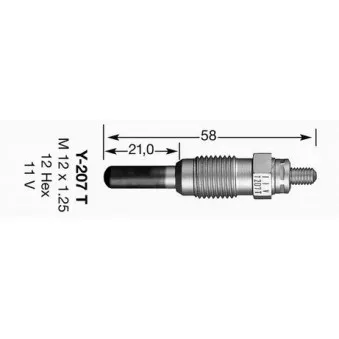 Bougie de préchauffage NGK 1239
