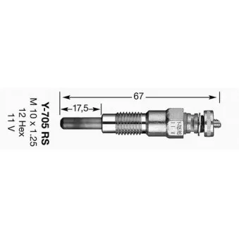 Bougie de préchauffage NGK 1249
