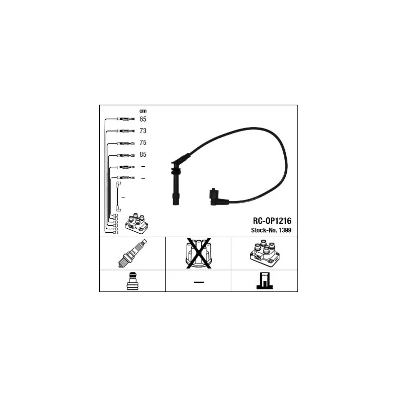 Kit de câbles d'allumage NGK 1399