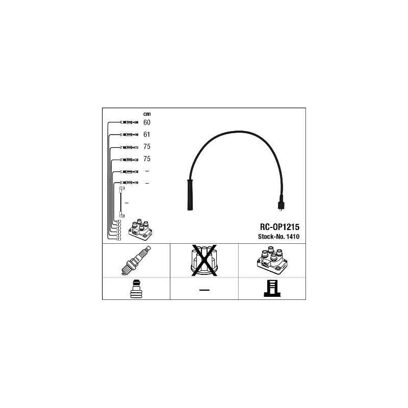 Kit de câbles d'allumage NGK 1410