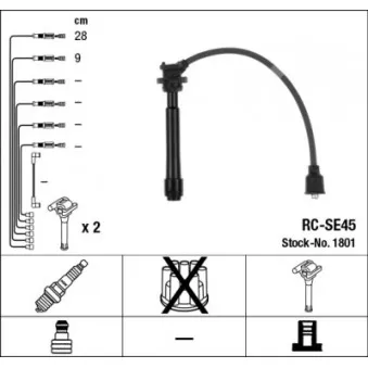 Kit de câbles d'allumage NGK 1801