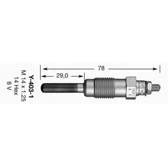 Bougie de préchauffage NGK 2192