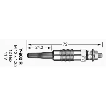 Bougie de préchauffage NGK 2237
