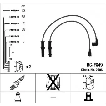 Kit de câbles d'allumage NGK 2506