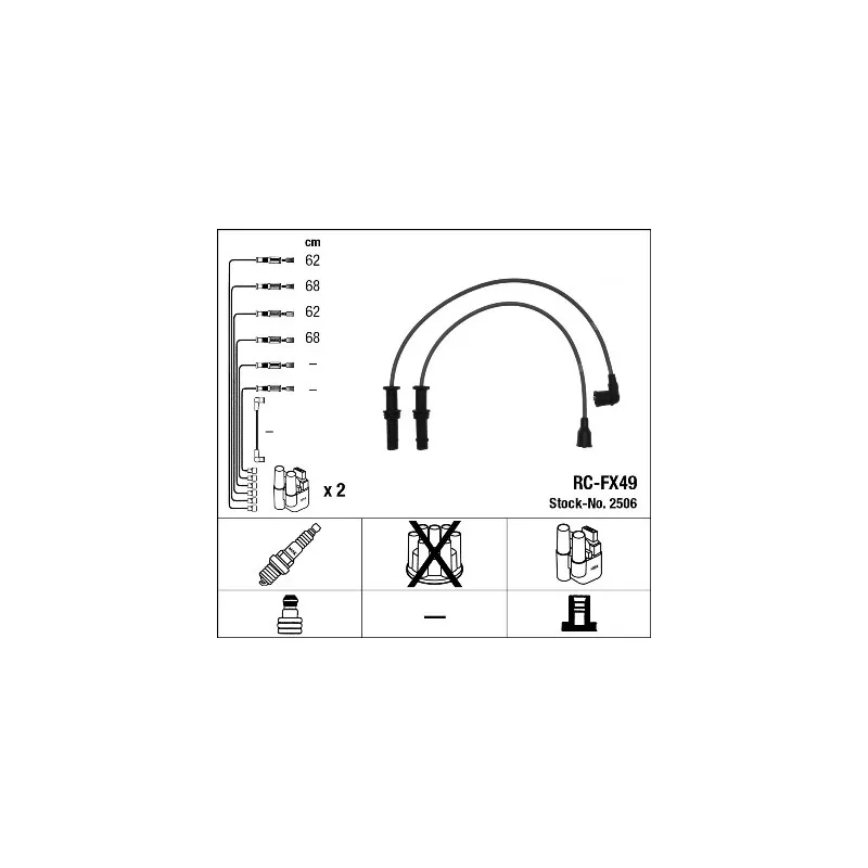 Kit de câbles d'allumage NGK 2506
