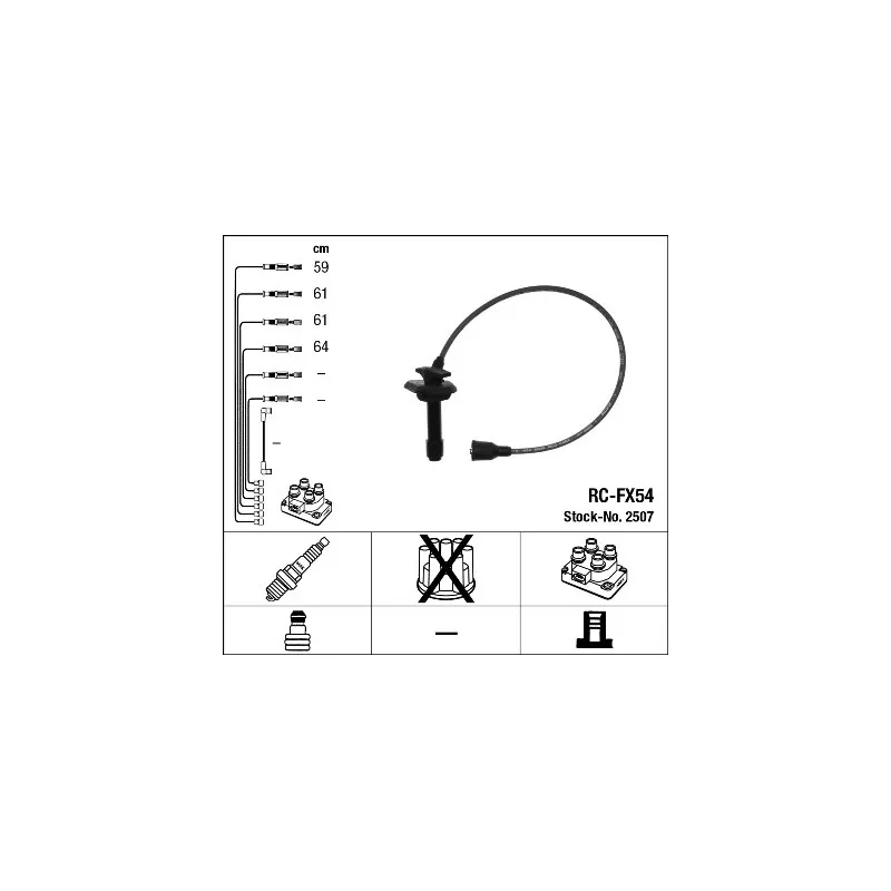 Kit de câbles d'allumage NGK 2507