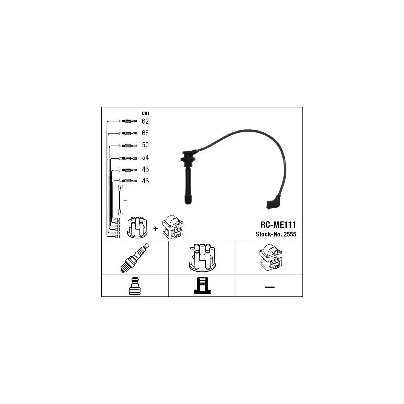 Kit de câbles d'allumage NGK 2555