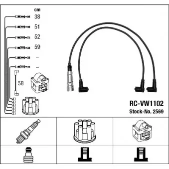 Kit de câbles d'allumage NGK 2569