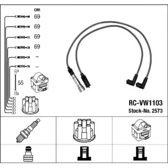 Kit de câbles d'allumage NGK 2573