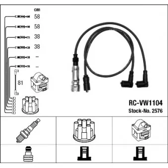 Kit de câbles d'allumage NGK 2576