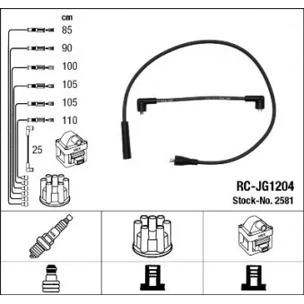 Kit de câbles d'allumage NGK 2581