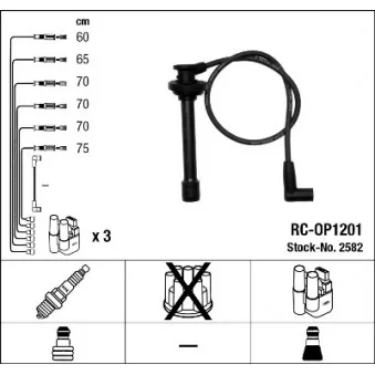 Kit de câbles d'allumage NGK 2582