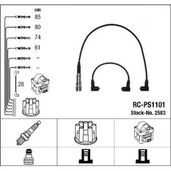 Kit de câbles d'allumage NGK 2583